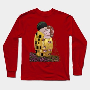 Kokeshis The kiss of Klimt Long Sleeve T-Shirt